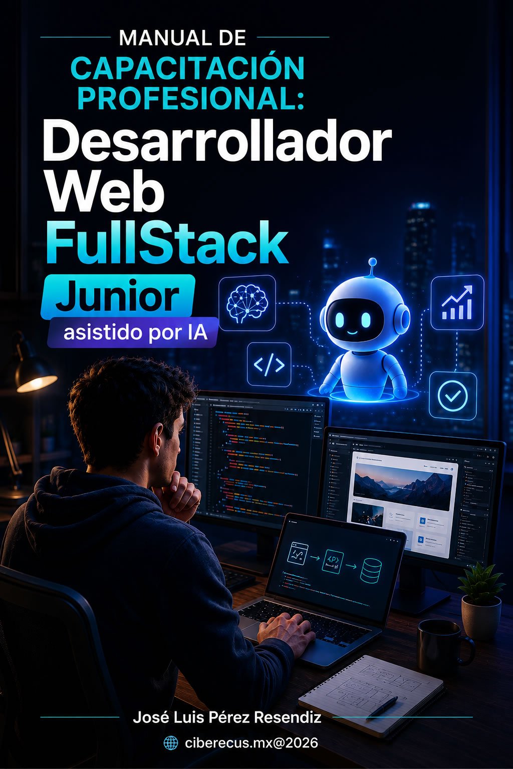 Desarrollador Web FullStack Junior Asistido por IA: Manual de Capacitación Profesional (Spanish Edition)
